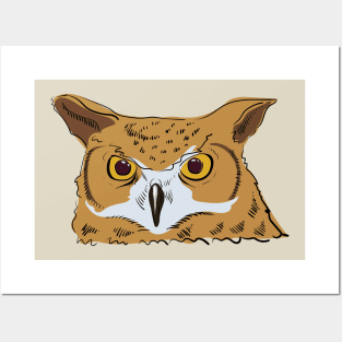 Angry owl Posters and Art